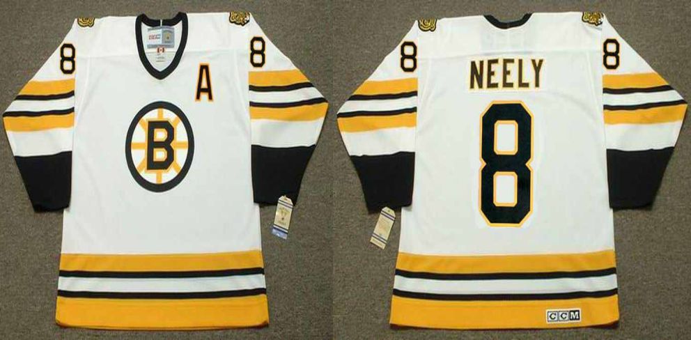 2019 Men Boston Bruins #8 Neely White CCM NHL jerseys2->boston bruins->NHL Jersey